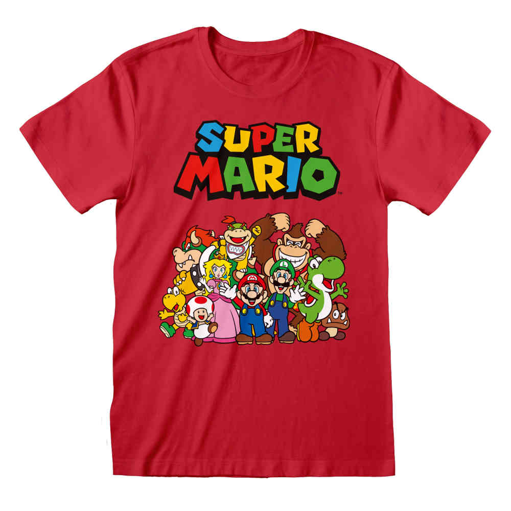 Nintendo Super Mario - Main Character Group Herren T-Shirt - Rot